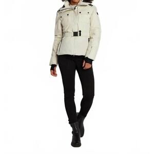 NEW ERIN SNOW diana insulated eco sporty ski jacket in white